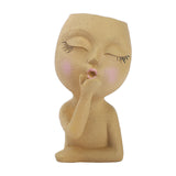 Mannequin Resin Flower Pot Face Flower Pot Garden Decoration - Front View