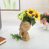 Mannequin Resin Flower Pot Face Flower Pot Garden Decoration