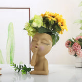 Mannequin Resin Flower Pot Face Flower Pot Garden Decoration