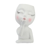 Mannequin Resin Flower Pot Face Flower Pot Garden Decoration - Front View