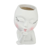 Mannequin Resin Flower Pot Face Flower Pot Garden Decoration - Side View