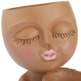 Mannequin Flower Pot Resin Creative Double Flower Pot Face Flower Pot
