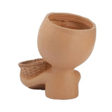 Mannequin Flower Pot Resin Creative Double Flower Pot Face Flower Pot