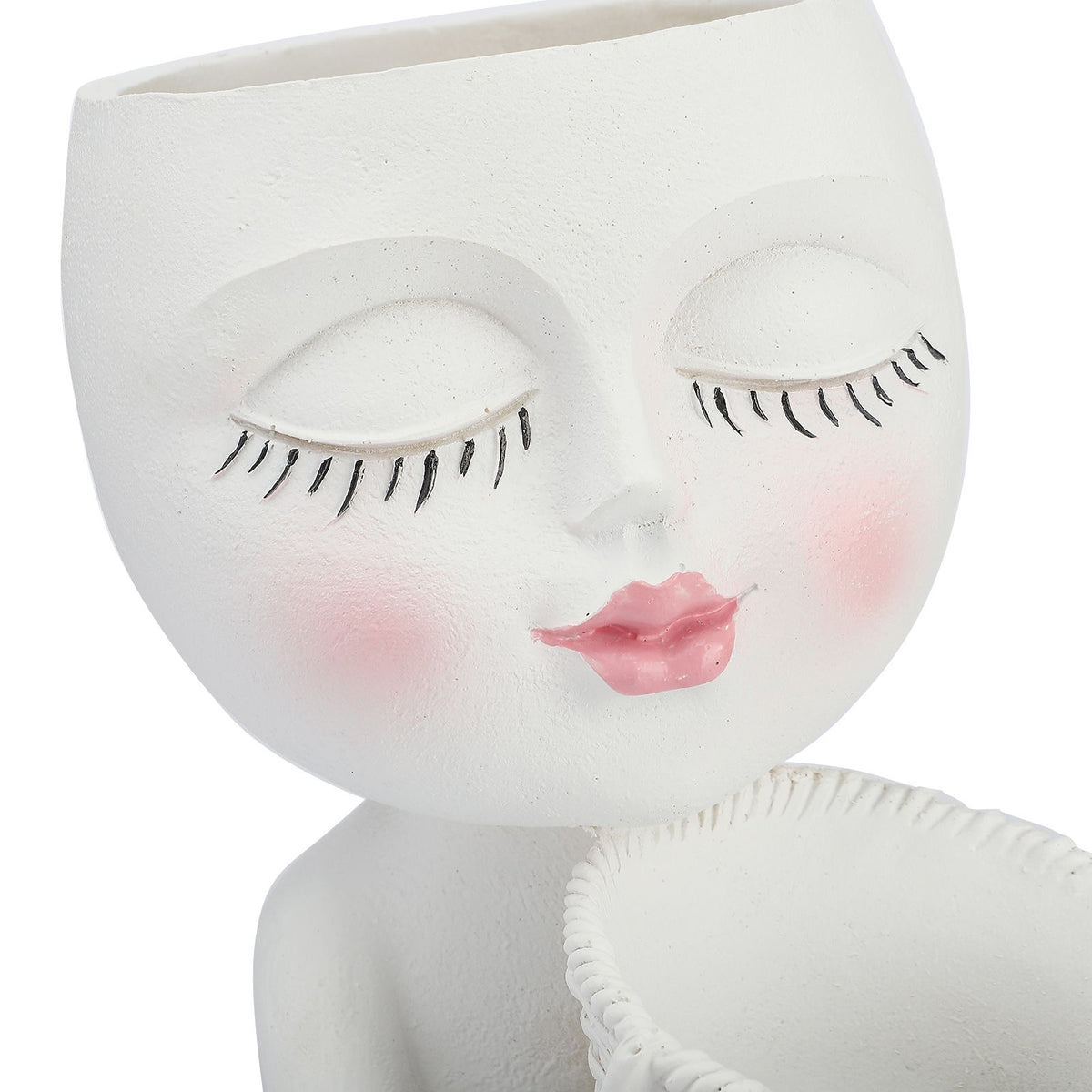 Mannequin Flower Pot Resin Creative Double Flower Pot Face Flower Pot