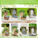 Mannequin Flower Pot Resin Creative Double Flower Pot Face Flower Pot