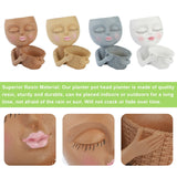 Mannequin Flower Pot Resin Creative Double Flower Pot Face Flower Pot