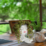 Mannequin Flower Pot Resin Creative Double Flower Pot Face Flower Pot - Extra Image