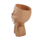 Mannequin Resin Cheek Resting Flower Pot Face Flower Pot