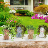 Mannequin Resin Cheek Resting Flower Pot Face Flower Pot