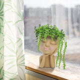 Mannequin Resin Cheek Resting Flower Pot Face Flower Pot - Extra Image