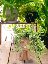 Mannequin Resin Cheek Resting Flower Pot Face Flower Pot