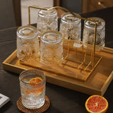 Vintage Embossed Glasses Drinking Glasses Water Glasses Modern Embossed Designs Glasses