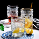 Vintage Embossed Glasses Drinking Glasses Water Glasses Modern Embossed Designs Glasses - Extra Image