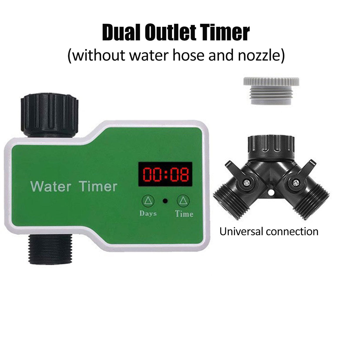 Automatic Flower Waterer Solenoid Valve Timer Garden Irrigation Spraying Outdoor Metal Head Intelligent Controller