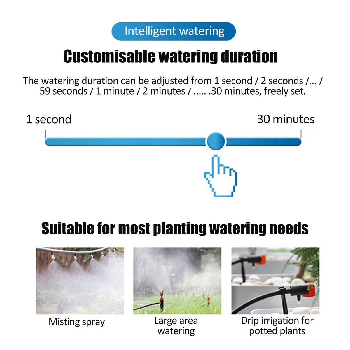 Automatic Flower Waterer Solenoid Valve Timer Garden Irrigation Spraying Outdoor Metal Head Intelligent Controller