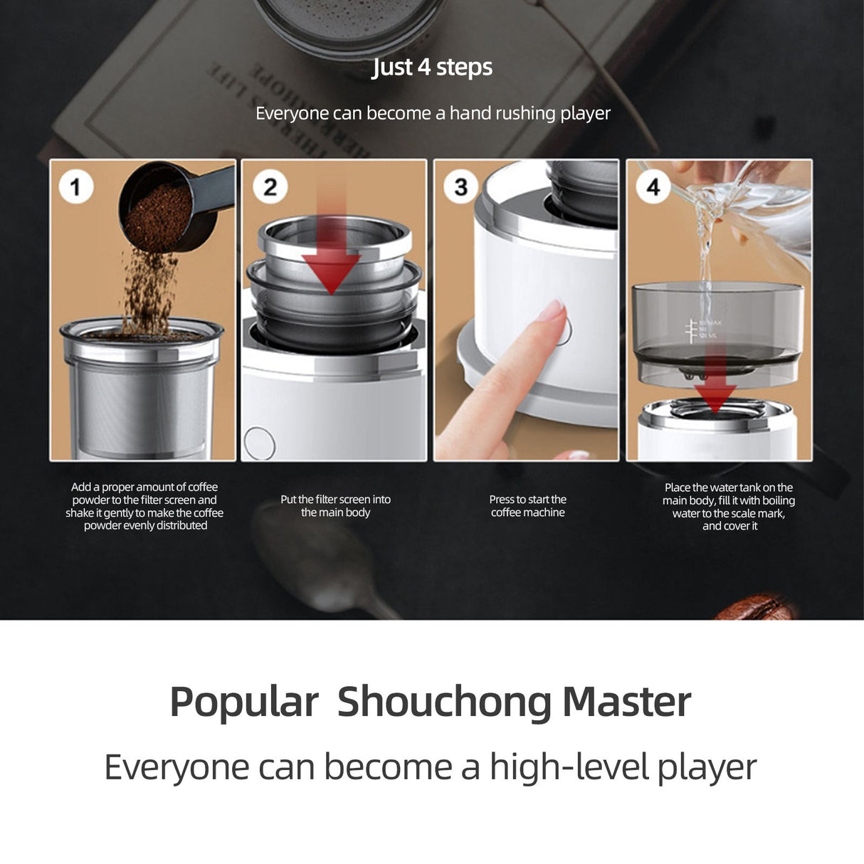 Mini Coffee Machine Outdoor Travel Camping Portable Manual Drip Coffee Maker