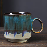 Ceramic Kiln Glaze Coffee Mug Large Capacity Large Handle Coffee Cup for Home Office
