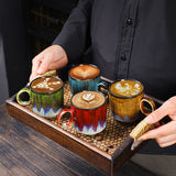 Ceramic Kiln Glaze Coffee Mug Large Capacity Large Handle Coffee Cup for Home Office