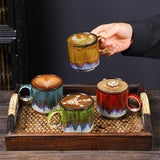 Ceramic Kiln Glaze Coffee Mug Large Capacity Large Handle Coffee Cup for Home Office