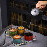 Ceramic Kiln Glaze Coffee Mug Large Capacity Large Handle Coffee Cup for Home Office - Extra Image