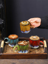 Ceramic Kiln Glaze Coffee Mug Large Capacity Large Handle Coffee Cup for Home Office - Extra Image