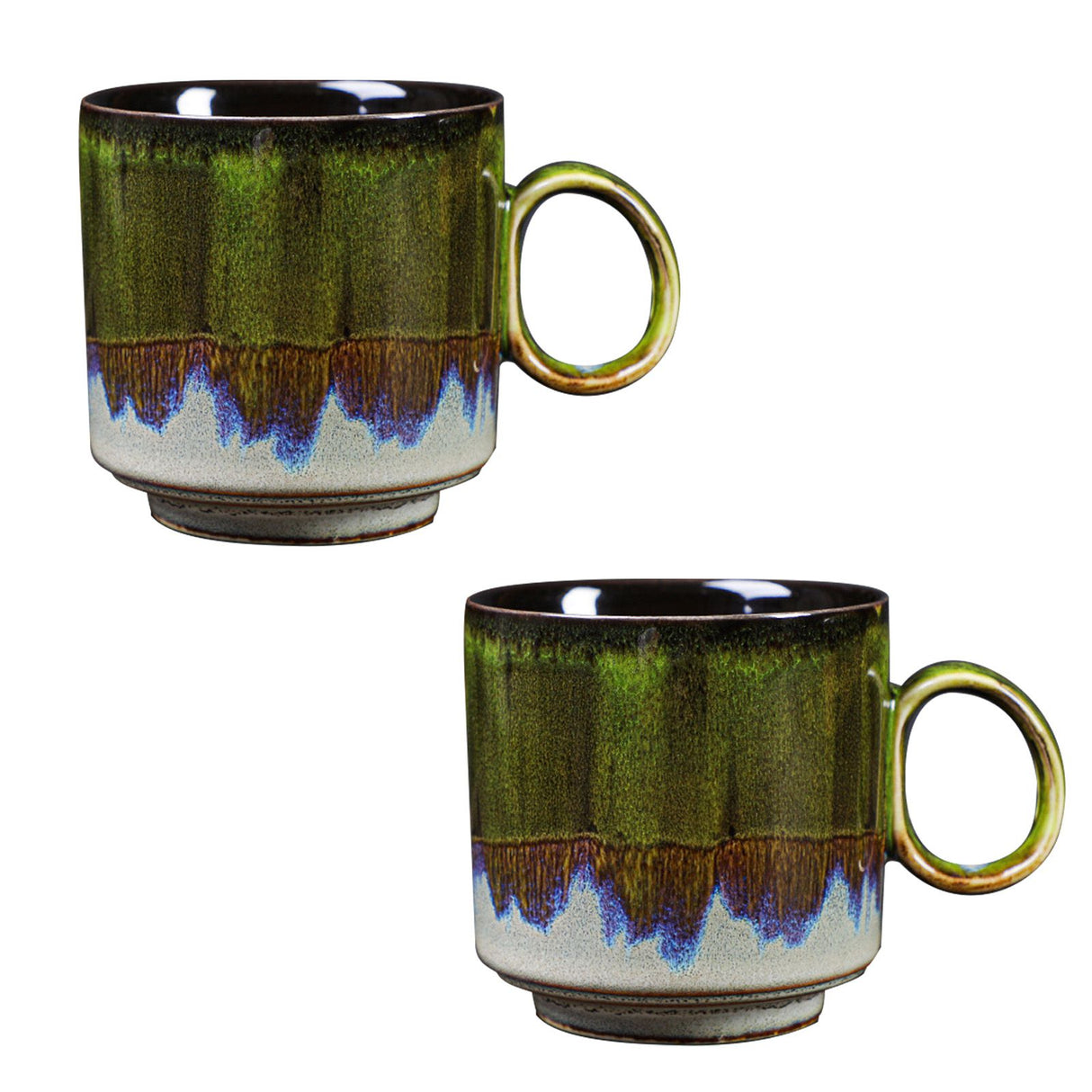 Ceramic Kiln Glaze Coffee Mug Large Capacity Large Handle Coffee Cup for Home Office