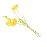 Artificial Gold Flower Bouquet 36cm Fake Gold Flower Bouquet - Side View