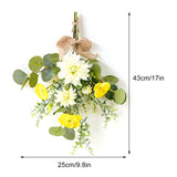 Wall Hanging Artificial Bouquet Lifelike False Flower Bouquet for Wedding Halloween - Side View