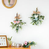 Wall Hanging Artificial Bouquet Lifelike False Flower Bouquet for Wedding Halloween - Top-Down View