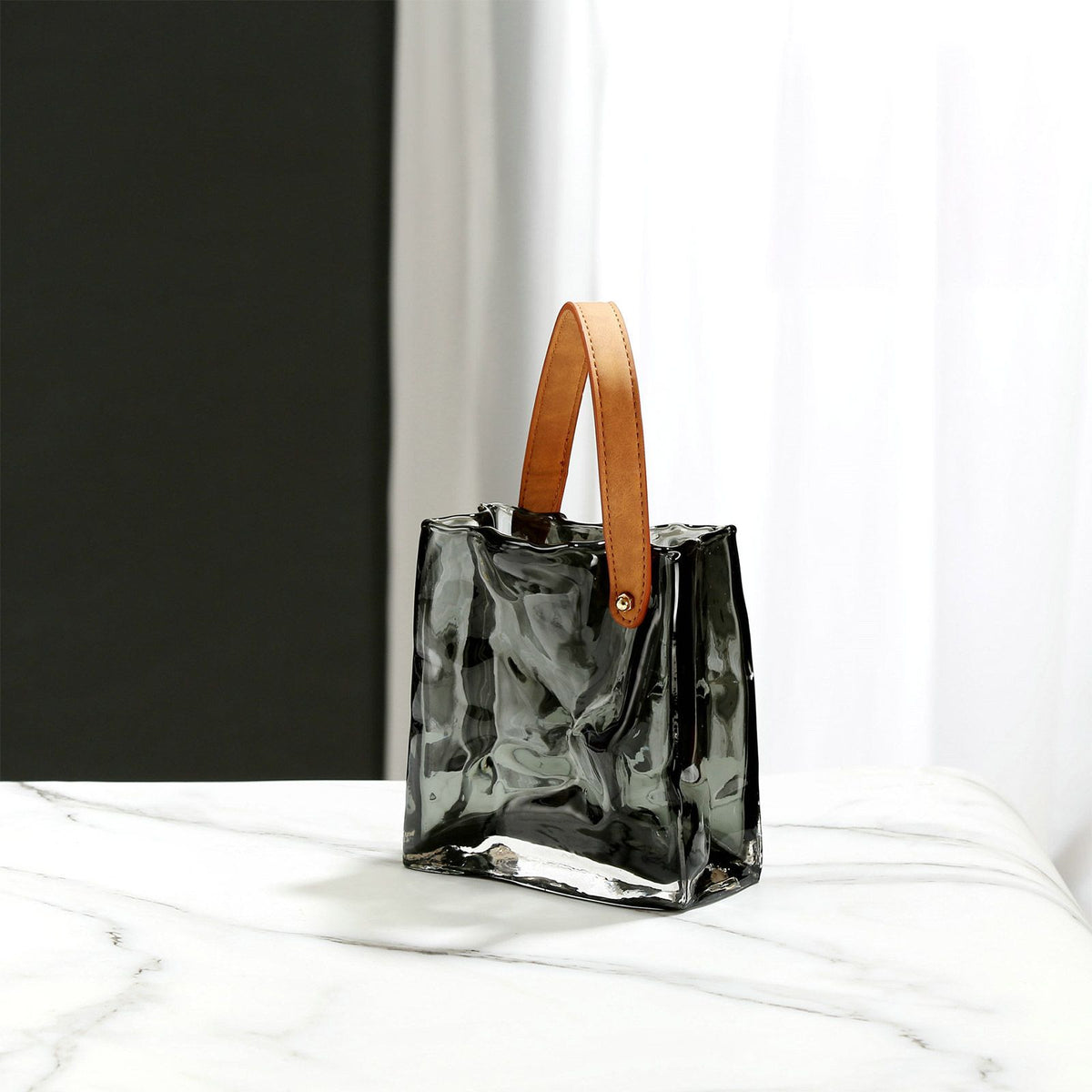 Handbag Vase Original Color Glass Vase Fish Tank Glass Vase Handmade Vase