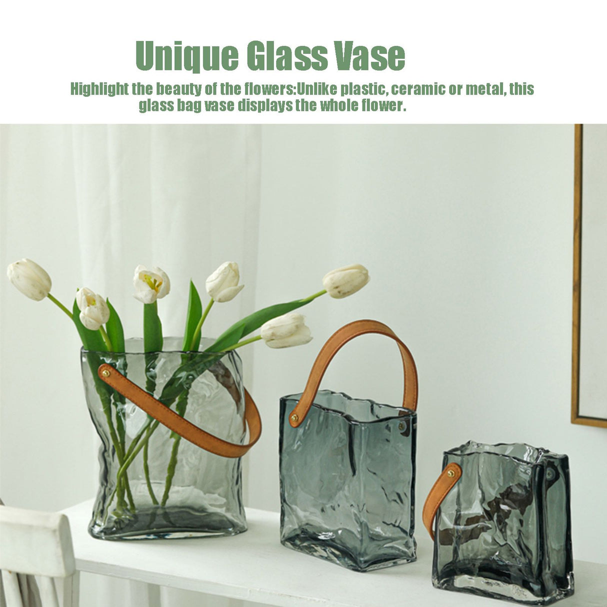 Handbag Vase Original Color Glass Vase Fish Tank Glass Vase Handmade Vase