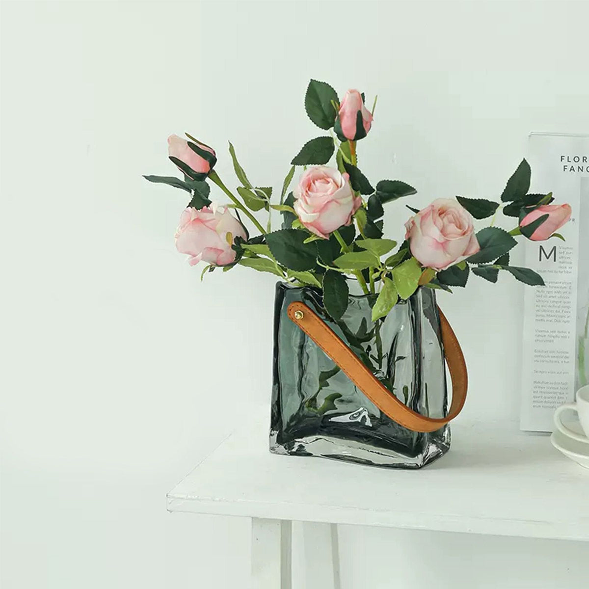 Handbag Vase Original Color Glass Vase Fish Tank Glass Vase Handmade Vase