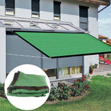 Sun Shade Sail Breathable Farbic Canopy Awning Shelter Rectangle UV Block Canopy for Patio Backyard Lawn Garden Green 2x4m / 6.6x13.1ft - Top-Down View