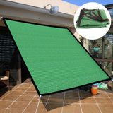 Sun Shade Sail Breathable Farbic Canopy Awning Shelter Rectangle UV Block Canopy for Patio Backyard Lawn Garden Green 2x4m / 6.6x13.1ft