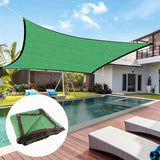 Sun Shade Sail Breathable Farbic Canopy Awning Shelter Rectangle UV Block Canopy for Patio Backyard Lawn Garden Green 2x4m / 6.6x13.1ft