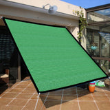 Sun Shade Sail Breathable Farbic Canopy Awning Shelter Rectangle UV Block Canopy for Patio Backyard Lawn Garden Green 3x4m / 9.8x13.1ft