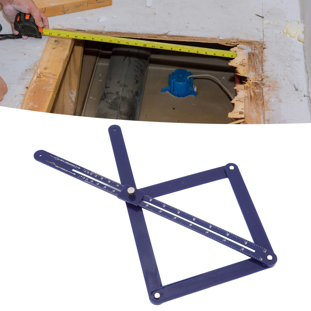 Corner Angle Finder Plastic Multifunctional Adjustable Precise Angle Protractor for Carpentry Measurement