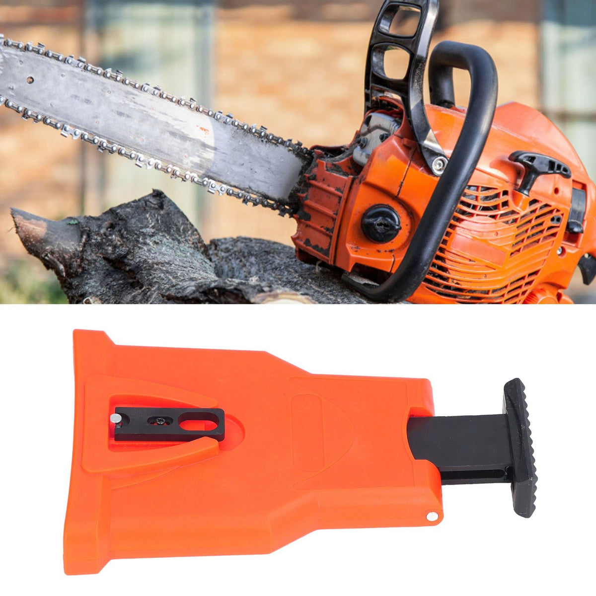 Chainsaw Sharpener Toughness Wear Resistance Outdoor Woodworking Chain Saw Sharpener Orange