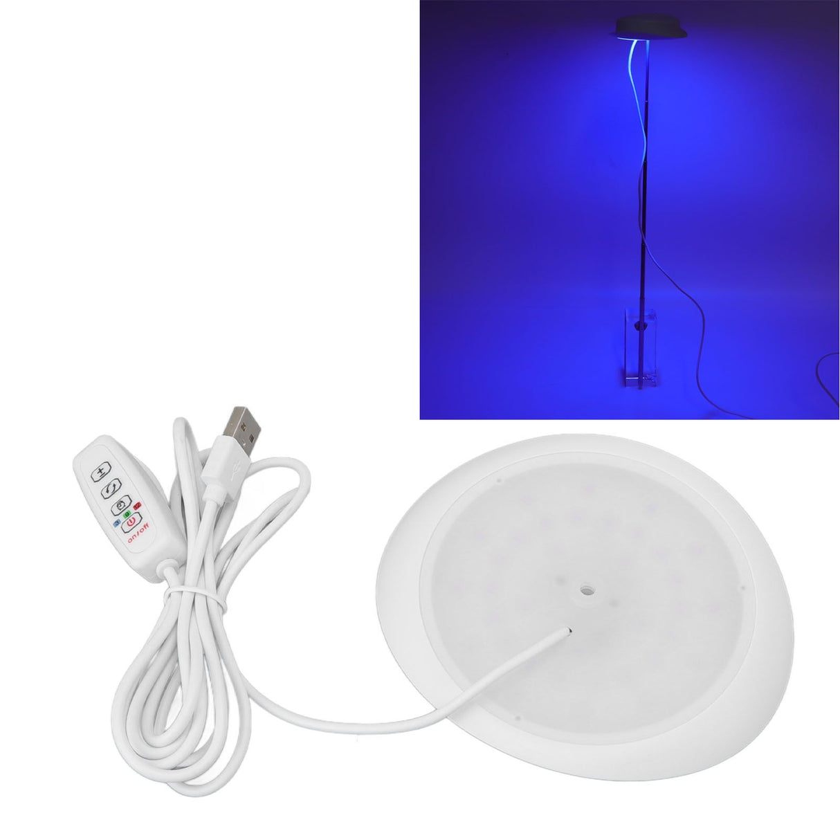 LED Plant Grow Light 3 Modes Timing USB Powered Adjustable Brightness Height Plant Growing Lamp for Succulent Cactus