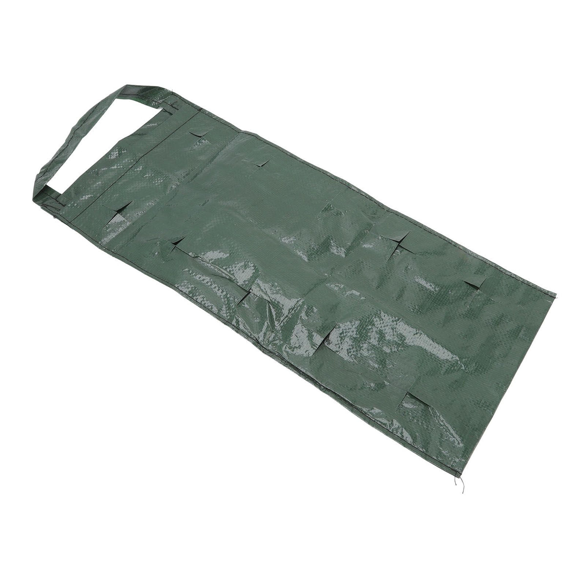 Hanging Planting Bag Multi Holes PE Plant Grow Pouch for Strawberry Vegetable Flower Green 10 Holes