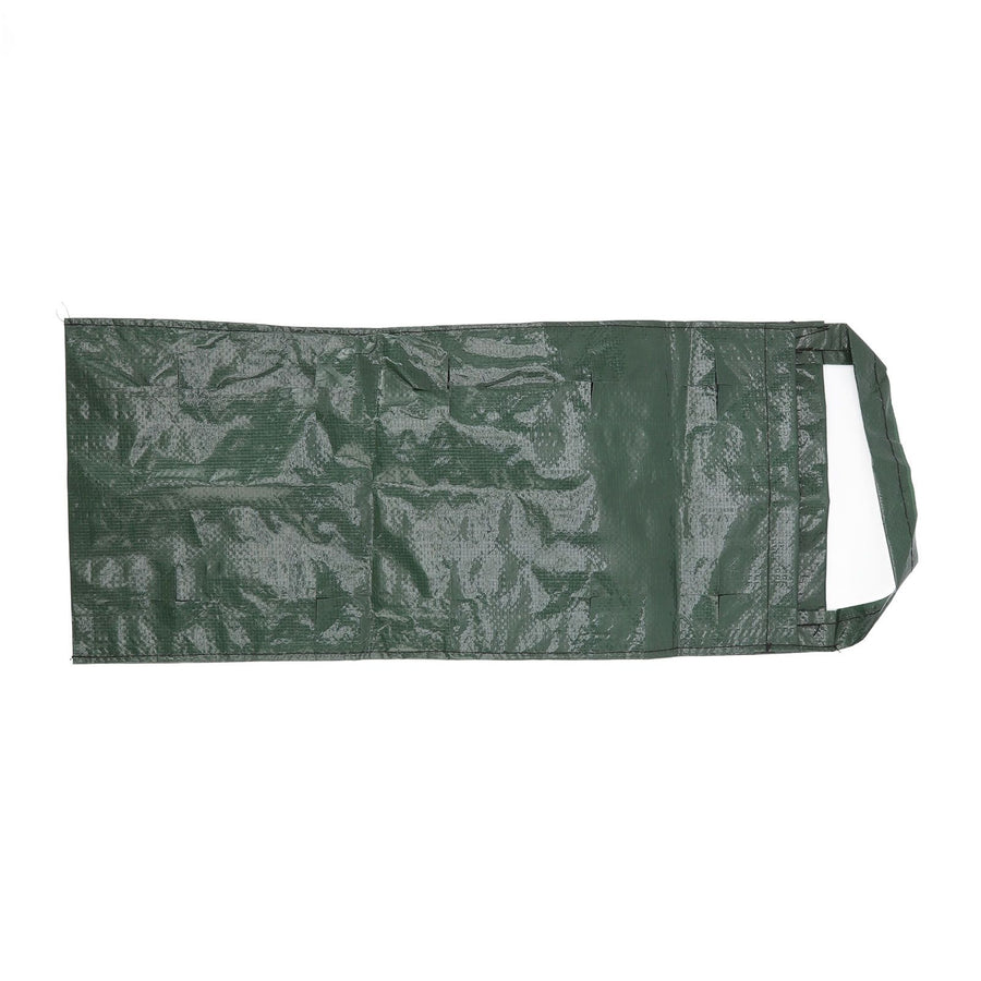 Hanging Planting Bag Multi Holes PE Plant Grow Pouch for Strawberry Vegetable Flower Green 10 Holes