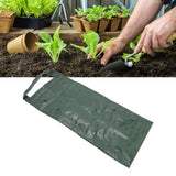 Hanging Planting Bag Multi Holes PE Plant Grow Pouch for Strawberry Vegetable Flower Green 10 Holes - Extra Image