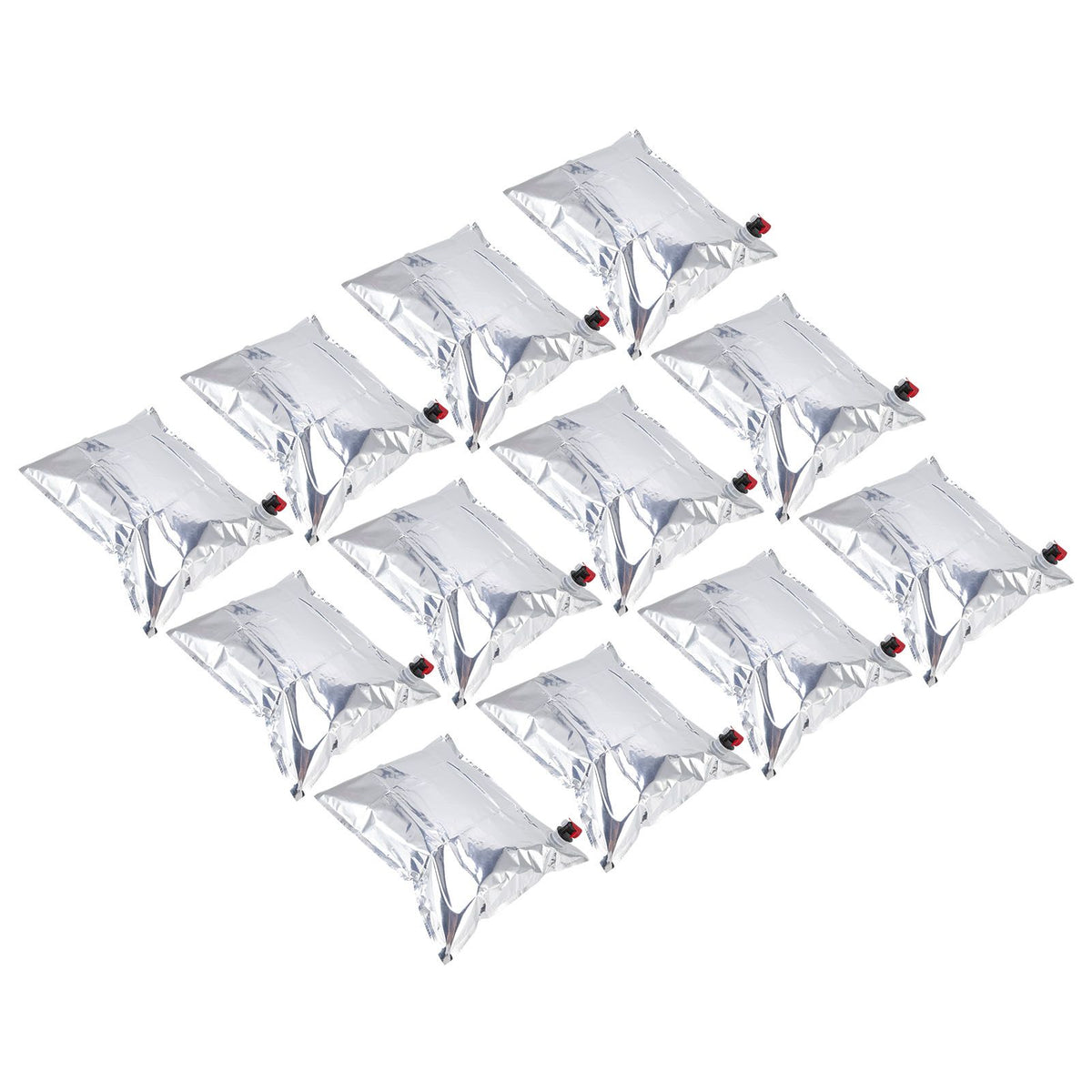 12PCS Water Storage Container Foldable Heat Preservation Emergency Water Bag with Tap for Camping