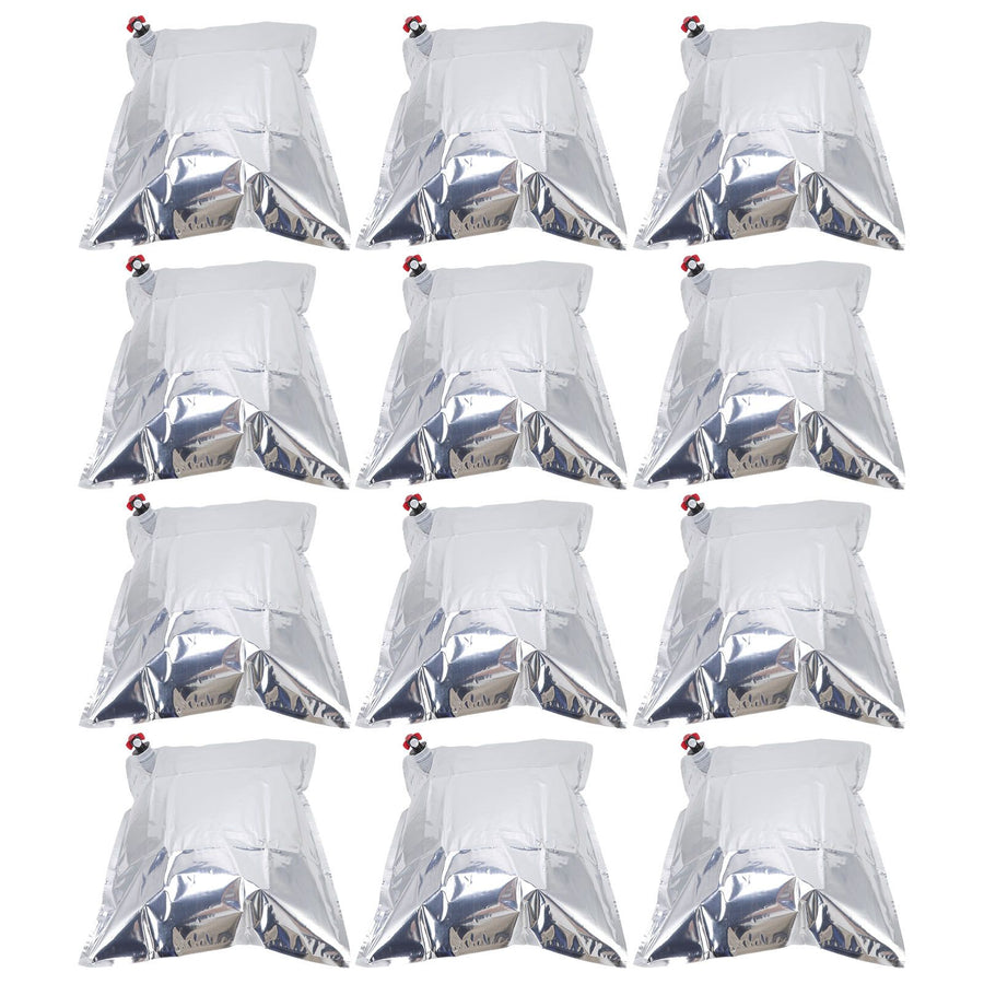 12PCS Water Storage Container Foldable Heat Preservation Emergency Water Bag with Tap for Camping