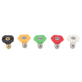 5PCS Pressure Washer Nozzle Big Fan Shape Power Washer Nozzle Tips Rinse Jet Stream Nozzle Kit 030 1.07mm / 0.042in