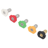 5PCS Pressure Washer Nozzle Big Fan Shape Power Washer Nozzle Tips Rinse Jet Stream Nozzle Kit 045 1.311mm / 0.05in