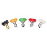5PCS Pressure Washer Nozzle Big Fan Shape Power Washer Nozzle Tips Rinse Jet Stream Nozzle Kit 045 1.311mm / 0.05in