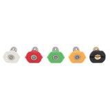 5PCS Pressure Washer Nozzle Big Fan Shape Power Washer Nozzle Tips Rinse Jet Stream Nozzle Kit 045 1.311mm / 0.05in