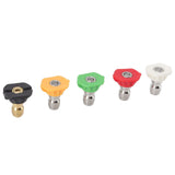 5PCS Pressure Washer Nozzle Big Fan Shape Power Washer Nozzle Tips Rinse Jet Stream Nozzle Kit 045 1.311mm / 0.05in - Low Angle