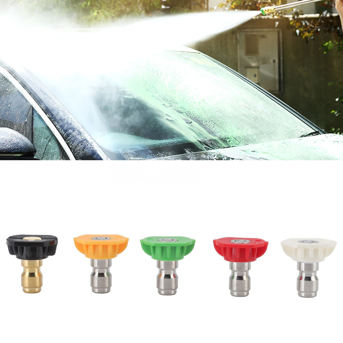 5PCS Pressure Washer Nozzle Big Fan Shape Power Washer Nozzle Tips Rinse Jet Stream Nozzle Kit 045 1.311mm / 0.05in